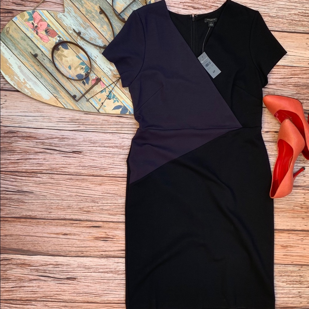 Petite All-Day Ponte Dress in Colorblock